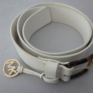 mk michael kors ladies belt white small